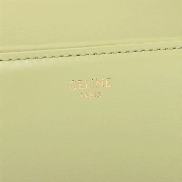 Celine Triomphe Leather Shoulder bag Green - Picture 11 of 13